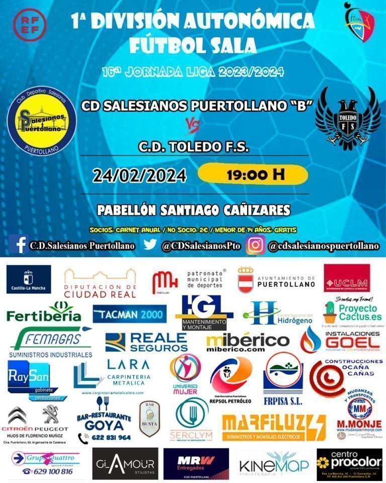 CD Salesianos Puertollano B – Toledo FS