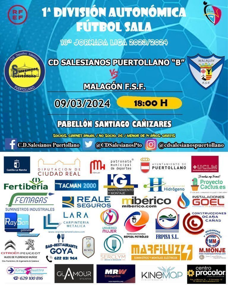 CD Salesianos Puertollano B – Malagón FSF