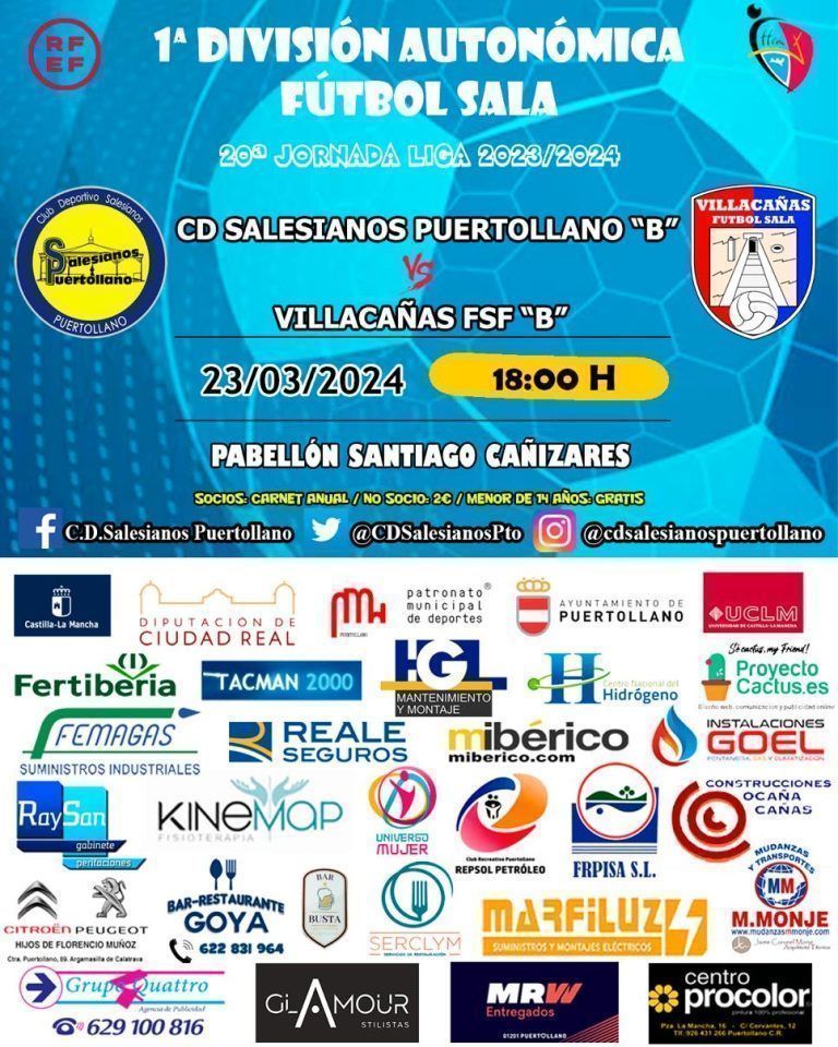 CD Salesianos Puertollano «B» – Villacañas FS «B»