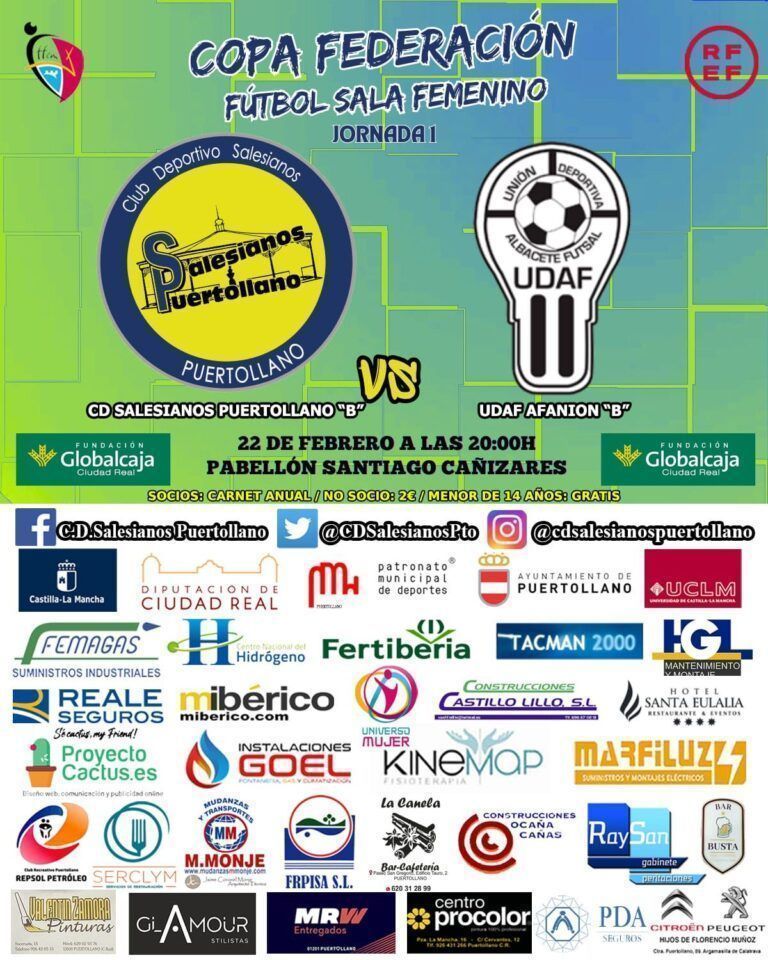 CD Salesianos Puertollano ‘B’ – UDAF Afanion ‘B’