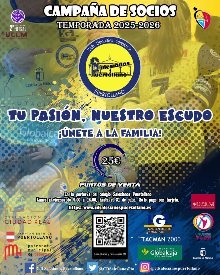 El CD Salesianos Puertollano lanza su Campaña de Socios 2025-2026
